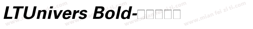 LTUnivers Bold字体转换